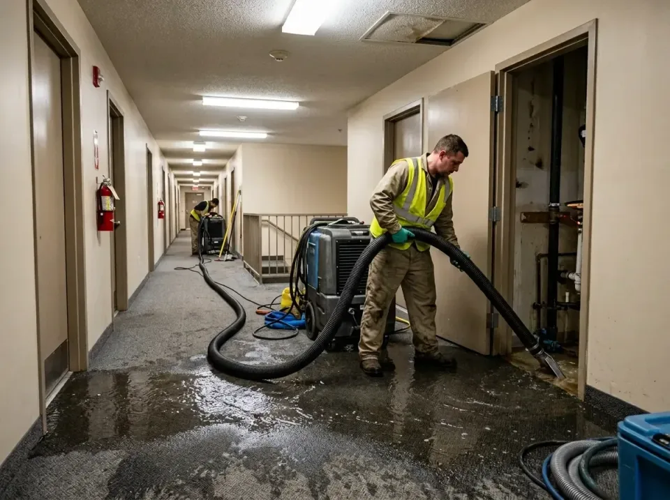 multi-unit-apartment-hallway-f-005 — frequently asked questions, Emergency Burst Pipe Water Extraction & Removal in Doylesto…